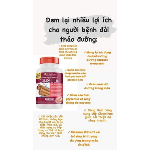 Viên uống CinSulin Dành cho người bệnh #tiểu #đường 🇺🇸 🇺🇸