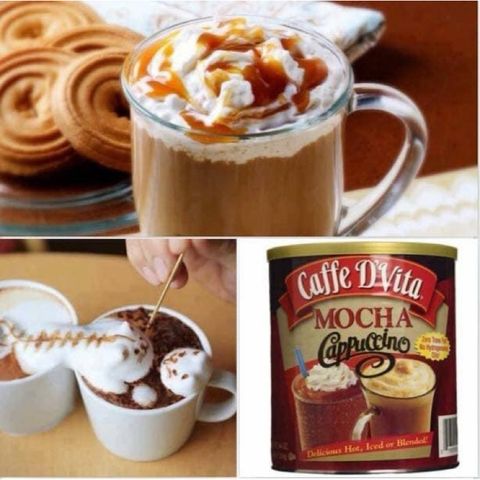 Cà phê bột Mocha Capuchino Caffe D'Vita 1.8kg - Thưởng thức vị cà phê hòa quyện chocolate tuyệt hảo từ Mỹ