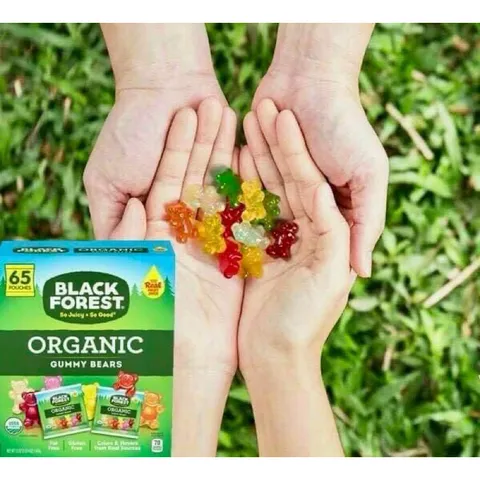 Kẹo Dẻo Trái Cây Black Forest Organic Gummy Bear - Gấu Ngọt Ngào Hữu Cơ Xuất Xứ Mỹ, 6 Vị Đủ Màu Sắc cho Trẻ Em và Người Lớn