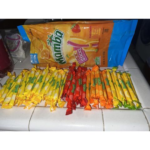 Kẹo dẻo trái cây Mamba túi lớn 1kg - Hương vị tự nhiên thơm ngon từ Mỹ, thanh mềm dẻo đầy màu sắc