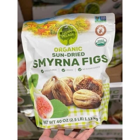 Sung Sấy Hữu Cơ Organic Sun-Dried Smyrna Figs 1.13kg - Ngọt Tự Nhiên, Không Chất Bảo Quản, Thực Phẩm Lành Mạnh Cho Sức Khỏe