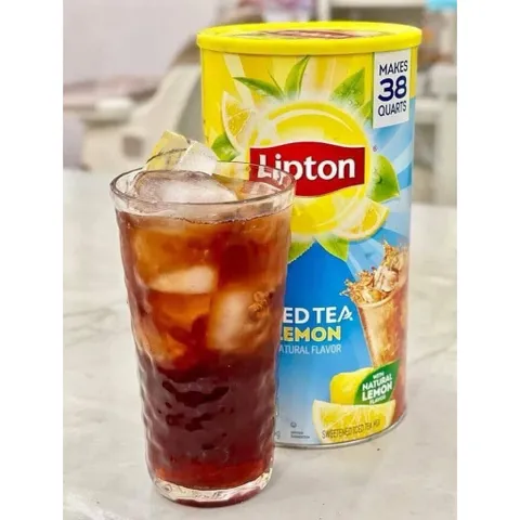 Bột Trà Chanh LIPTON ICED TEA LEMON 2.54kg - Giải Khát Siêu To, Hương Vị Trà Đen Chanh Nhập Khẩu Mỹ
