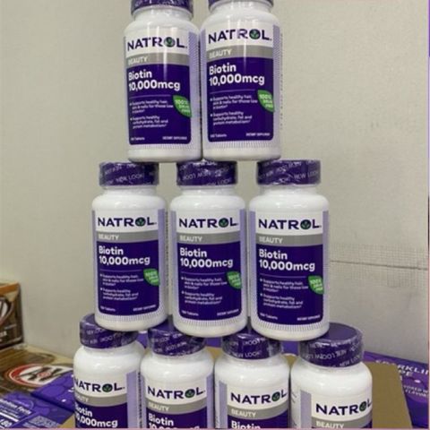 Viên Uống Natrol Biotin 10000 Mcg hộp 100 Viên Của Mỹ - Biotin 10.000 mcg 621493