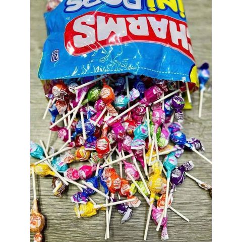 Kẹo Mút Charms Mini POP Mỹ - Hương Vị Trái Cây Dưa Hấu, Dâu Tây, Cherry, Nho, Táo - Kẹo Cao Su Độc Đáo Cho Bé 350 Cây