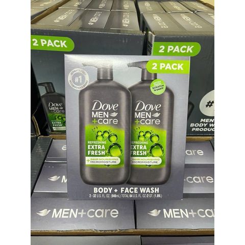 Dove Men Care Extra Fresh 946ml - Sữa Tắm 2 Trong 1 Nam Giới, Mùi Hương Nam Tính, Giữ Ẩm Và Làm Sạch Da hiệu quả