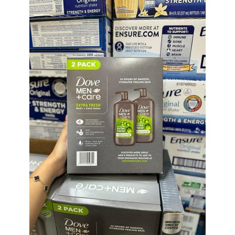 Dove Men Care Extra Fresh 946ml - Sữa Tắm 2 Trong 1 Nam Giới, Mùi Hương Nam Tính, Giữ Ẩm Và Làm Sạch Da hiệu quả