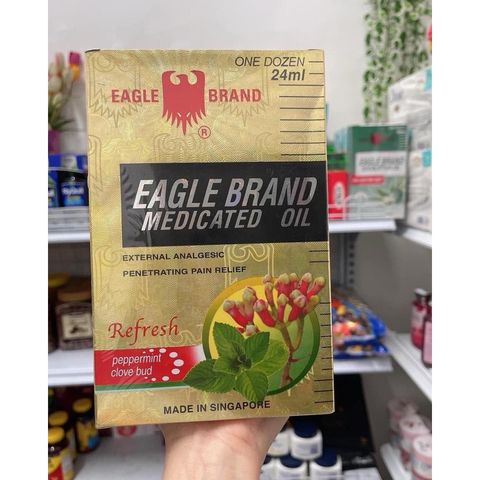 Dầu Gió Vàng Mỹ Eagle Brand 24ml - Giảm Đau, Cảm Lạnh, Hỗ Trợ Tiêu Hóa - Sản Phẩm Chăm Sóc Cá Nhân Hiệu Quả