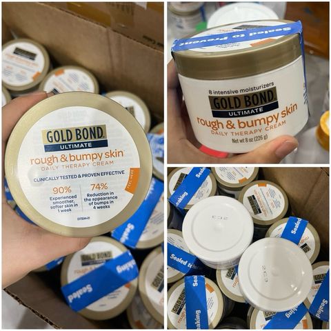 Kem Gold Bond 226g, Giảm Thâm Mông, Mụn Lưng, Dưỡng Ẩm, Không Hương Liệu, Phù Hợp Cho Cánh Tay, Chân, Đầu Gối