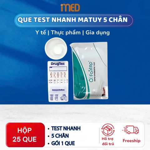 Que Test Nhanh 5 chân FaStep USA 5 Chỉ Số – Test Nhanh – Kết Quả 3–5 Phút (Che Tên SP)