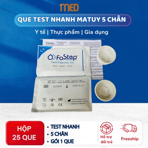 Que Test Nhanh 5 chân FaStep USA 5 Chỉ Số – Test Nhanh – Kết Quả 3–5 Phút (Che Tên SP)