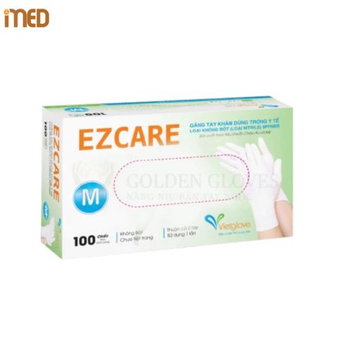 Găng Tay Nitrile VietGlove Không Bột Màu Trắng (100 Chiếc)