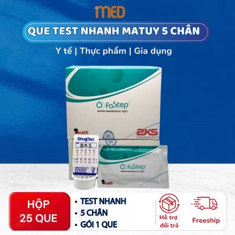 Que Test Nhanh 5 chân FaStep USA 5 Chỉ Số – Test Nhanh – Kết Quả 3–5 Phút (Che Tên SP)