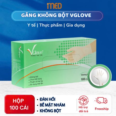 Găng Tay Latex Không Bột VRG – Dùng Y Tế, Nha Khoa, Thực Phẩm - 100 Cái