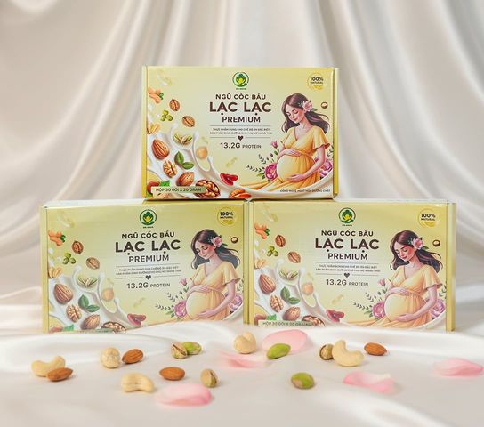 Ngũ Cốc Bầu Lạc Lạc Premium - Hỗ Trợ Dinh Dưỡng Toàn Diện Cho Bà Bầu - Hộp 30 Gói 