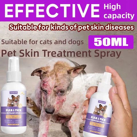 Chai Xịt Ve Rận, Bọ Chét Chó Mèo 50ml Chính Hãng - Loại Bỏ Bọ Chét Trứng Ấu Trùng An Toàn Hiệu Quả