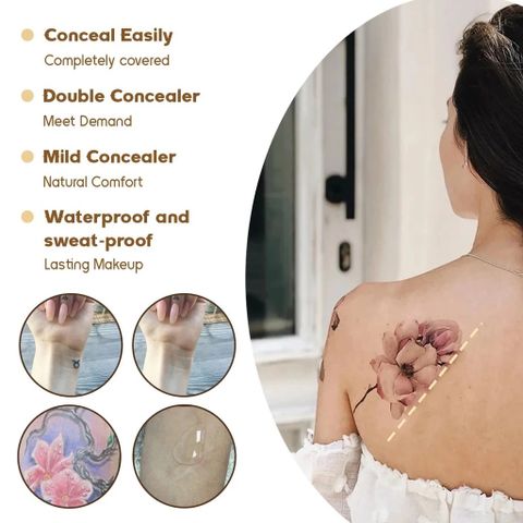 Kem che khuyết điểm che phủ hình xăm quầng thâm che giấu vết thâm sẹo mụn hiệu chỉnh sắc tố chống nước lâu trôi lớp nề