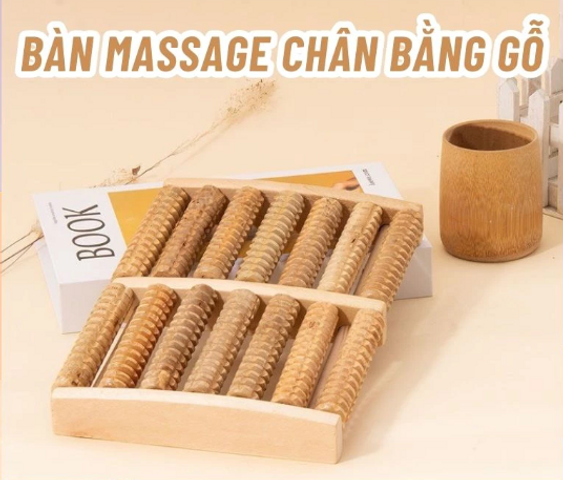 Bàn Lăn Massage Chân Tay Bằng Gỗ Tự Nhiên Bấm Huyệt Thư Giãn Hiệu Quả - Dụng Cụ Massage / Bàn Lăn Chân Gỗ