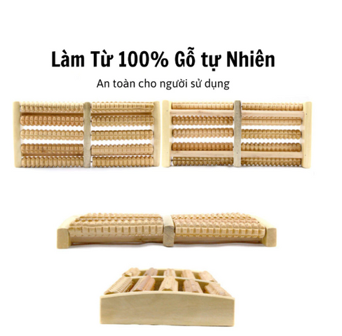 Bàn Lăn Massage Chân Tay Bằng Gỗ Tự Nhiên Bấm Huyệt Thư Giãn Hiệu Quả - Dụng Cụ Massage / Bàn Lăn Chân Gỗ