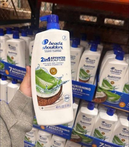 Dầu Gội Head & Shoulders 2in1 Nha Đam Dừa 1.18L Mỹ