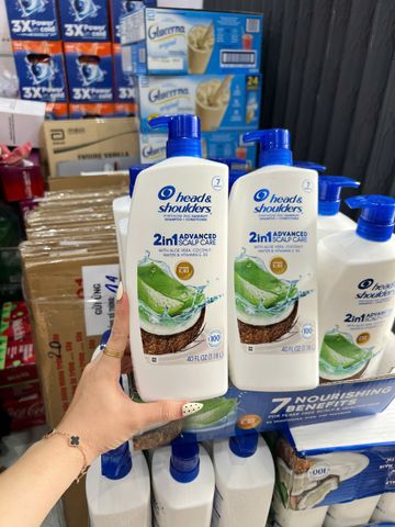 Dầu Gội Head & Shoulders 2in1 Nha Đam Dừa 1.18L Mỹ