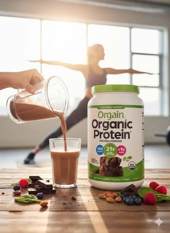 Bột Protein thực vật hữu cơ Orgain Organic Protein Socola  920g Mỹ