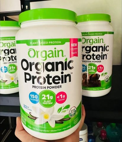 Bột Protein thực vật hữu cơ Orgain Organic Protein Socola  920g Mỹ