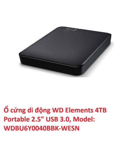 Ổ Cứng Di Động HDD 2.5 inch WD Elements Portable 2TB/3TB/4TB USB 3.0 Kèm Bao Chống Sốc Đa Năng trôi bảo hành 100% Chính Hãng 251765