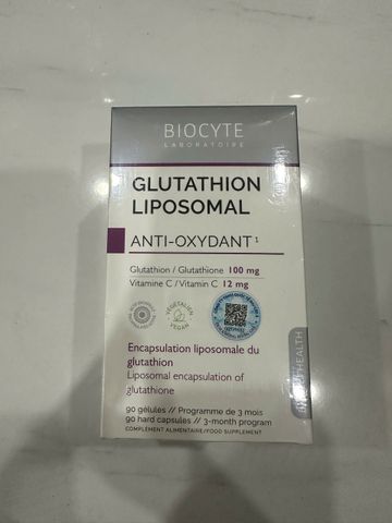[Nhập khẩu] Viên Uống Bổ Sung Glutathion Liposomal hỗ trợ trắng da - Biocyte 