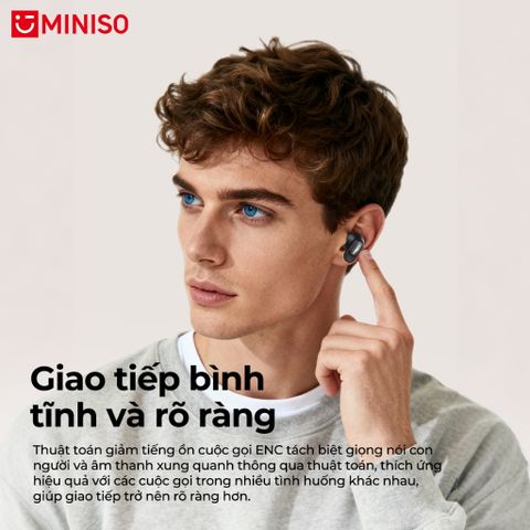 Màn hình LED Tai nghe Bluetooth MINISO MS105 Tai nghe dịch thuật AI ENC Chống ồn HIFI Tai nghe không dây 445932