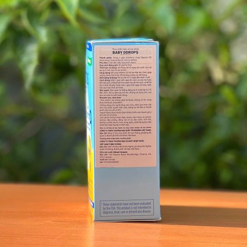 Vitamin D3 cho bé Baby Ddrops 400 IU 