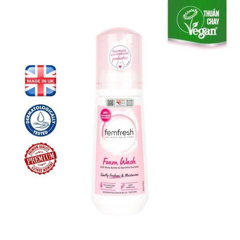 Dung Dịch Vệ Sinh Phụ Nữ Femfresh Bọt Chiết Xuất Bơ Shea & Sữa Yến Mạch 150ml 