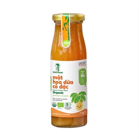 Mật hoa dừa cô đặc organic Sokfarm 250g - Thực phẩm tự nhiên cho bé ăn dặm