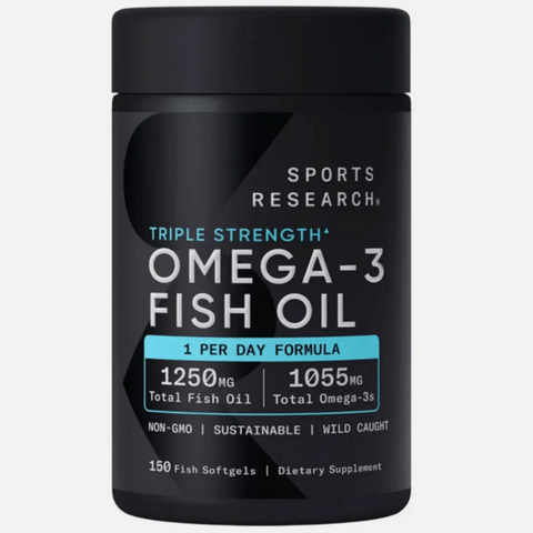 Viên Dầu Cá Sports Research Triple Strength Omega-3 Fish Oil 150 Viên