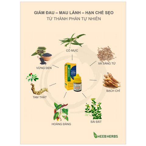 [COMBO 3 CHAI] Dung dịch Vết thương Hedar