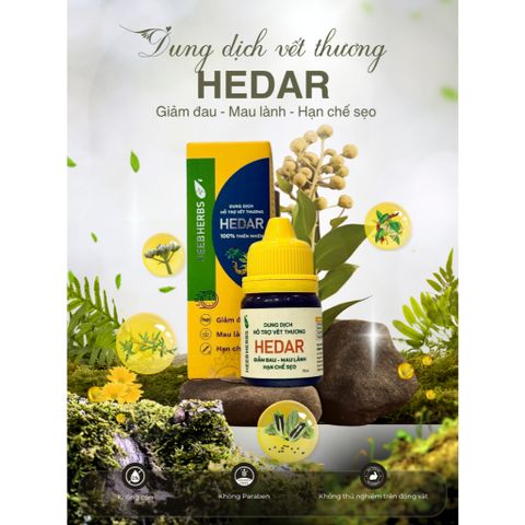 [COMBO 5 CHAI] Dung dịch dành cho vết thương HEDAR, 
