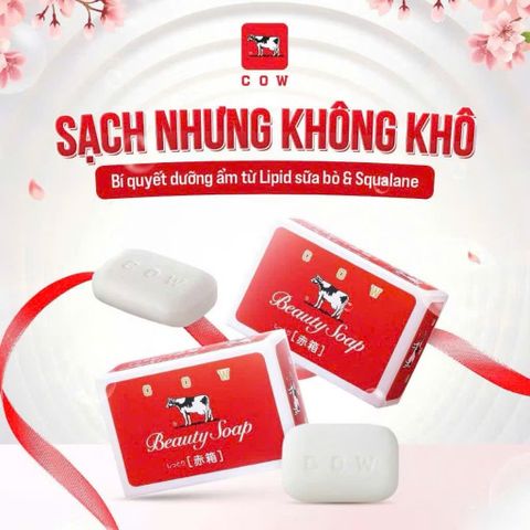(Nhật) Xà Phòng Đa Năng Cow Beauty Soap Rửa Mặt Và Làm Sạch Dịu Dưỡng Ẩm Dịu Nhẹ Cho Toàn Thân