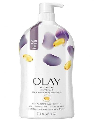 Sữa Tắm Olay Vitamin E 975ml - Phục Hồi Da, Dưỡng Ẩm Lâu, Chăm Sóc Da Mềm Mịn