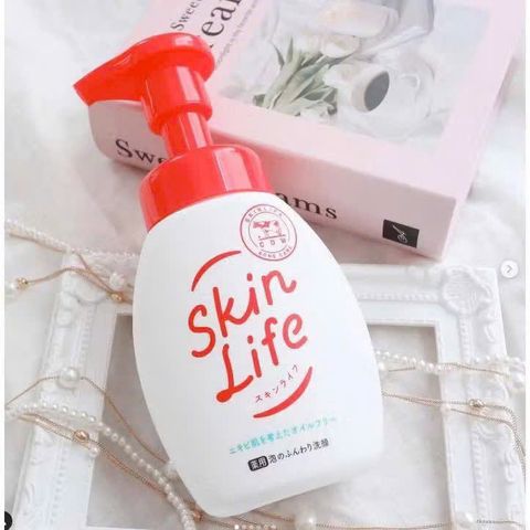 (Nhật) Sữa Rửa Mặt Tạo Bọt Dành Cho Da Mụn Skinlife Cow Facial Wash Pump