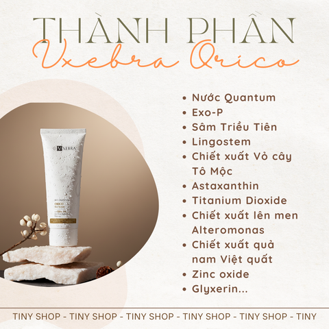 Kem chống nắng Vxebra Orico 50g - Bảo vệ da trước tác động tia UV