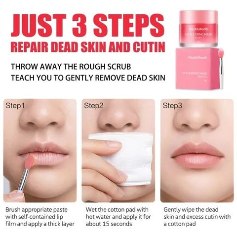 Lip Sleeping Mask Loại bỏ da chết và cho đôi môi mịn màng và mềm mại