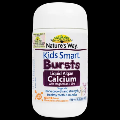 Viên uống bổ xương Nature's Way Burst Calcium + Magnesium + Zinc - Hỗ trợ chắc khỏe xương và răng (30 viên, Úc)