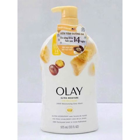 Sữa Tắm Olay Ultra Moisture Shea Butter 975ml - Dưỡng ẩm tuyệt vời, mềm mượt, phù hợp cho mọi loại da