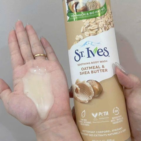 Sữa Tắm St.Ives Yến Mạch & Bơ 650ml - Dưỡng Ẩm Dịu Nhẹ Cho Da - Chăm Sóc Da Tự Nhiên