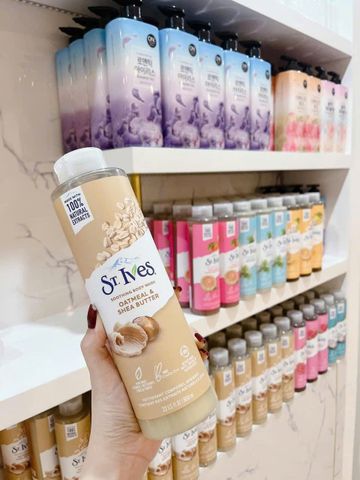 Sữa Tắm St.Ives Yến Mạch & Bơ 650ml - Dưỡng Ẩm Dịu Nhẹ Cho Da - Chăm Sóc Da Tự Nhiên