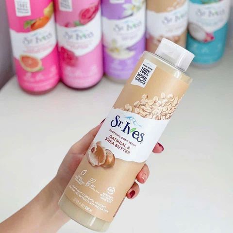 Sữa Tắm St.Ives Yến Mạch & Bơ 650ml - Dưỡng Ẩm Dịu Nhẹ Cho Da - Chăm Sóc Da Tự Nhiên