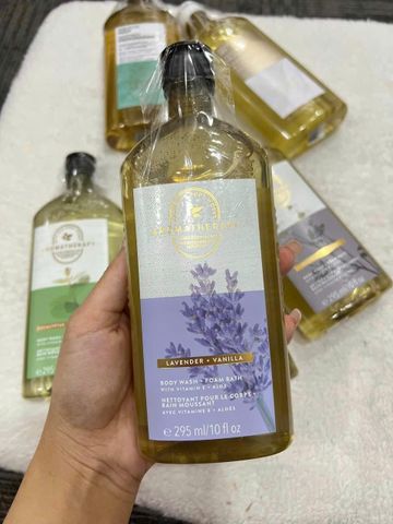 Gel Tắm Bath & Body Works Aromatherapy Lavender Vanilla 295ml - Sản Phẩm Thư Giãn, Dưỡng Ẩm Da Tuyệt Vời