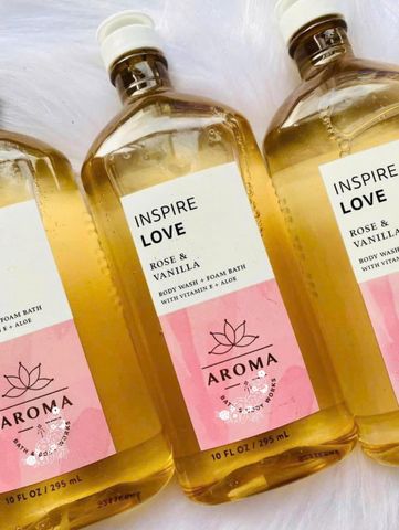 Sữa Tắm Aroma BBW Inspire Love 295ml - Hương Thơm Nữ Tính, Dịu Nhẹ, Dưỡng Ẩm Da, Quà Tặng Thích Hợp