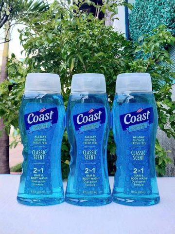 Tắm Gội Coast 2in1 532ml (Mẫu Mới) – sạch mát, tiện dụng