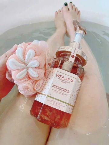 Sữa Tắm Trắng Da Weilaiya Tủy Mật Hoa Hồng 450ml - Dưỡng Ẩm, Làm Sáng Da, Chăm Sóc Da Toàn Thân