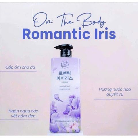 Sữa Tắm On The Body Dưỡng Ẩm Hoa Diên Vĩ 900g - Mềm Mịn, Thơm Dịu, Giúp Da Khỏe Mạnh